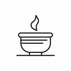 hot soup bowl icon vector sign
