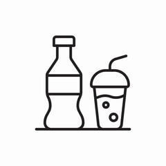 soft drink beverage icon vector sign