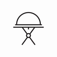 serving table stand icon vector sign