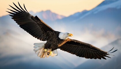 Naklejka premium eagle background with sky 