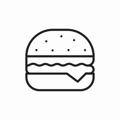 classic hamburger food icon vector sign