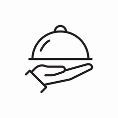 restaurant serving dish icon vector sign