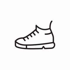hiking boot shoe icon vector sign