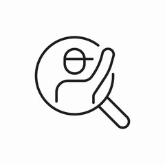 magnifier person icon vector sign