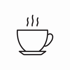 hot coffee cup icon vector sign