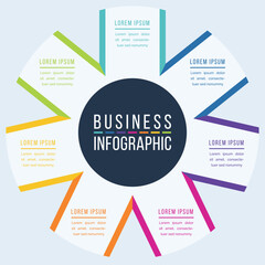 Business Infographic design 7 information