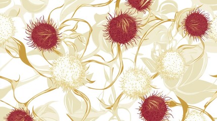 Stunning Botanical Floral Seamless Pattern Design