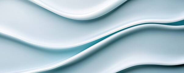 Fototapeta premium Flowing blue waves abstract design digital art modern aesthetic close-up view fluidity concept