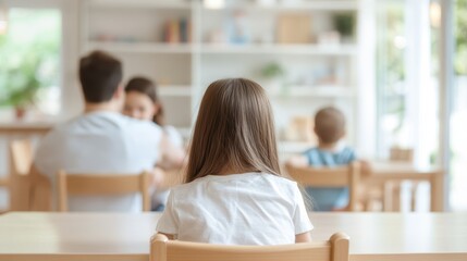 Romantic couple enjoying an intimate dinner with softly glowing lights in the blurred background