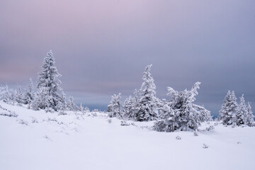 Landscapes from the road to Śnieżne Kotły in the Karkonosze Mountains, Poland