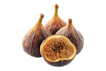 Obraz premium Dry Figs Isolated on Transparent Background PNG.
