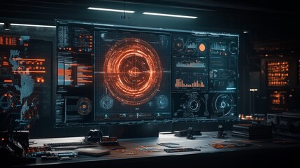 Obraz premium Future Technology Control Center