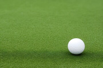 Close up Golf ball on fairway golf course	
