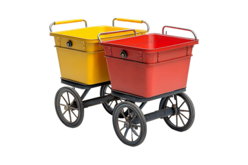 Hand Carts Isolated on Transparent Background PNG.