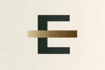 Elegant abstract typography designs featuring letter E AI generated