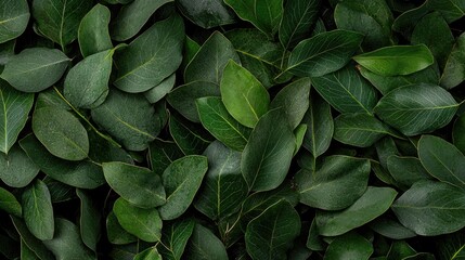 Lush green leaves background texture, nature backdrop
