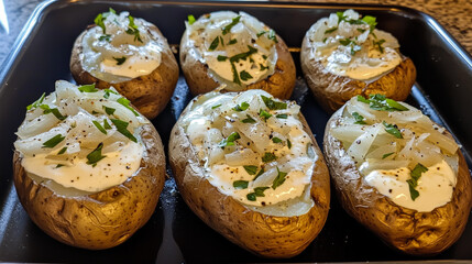 French Onion Baked Potatoes &ndash; Comfort Food with a Gourmet Touch