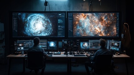 Fototapeta premium Space Exploration Monitoring Center