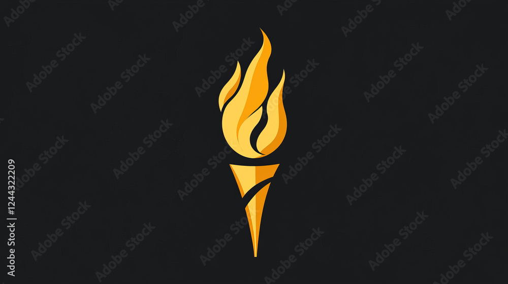 Poster flaming torch, such logo. jpeg version also available in gallery