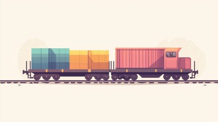 A train is pulling a long line of cargo cars