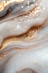 Obraz premium A luxurious cosmic night sky features gold speckles fading into a velvet-like gradient. The gentle metallic highlights create an ultra-premium background perfect for elegant products