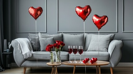 Valentine's day romantic set up