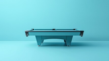 Turquoise pool table in studio backdrop