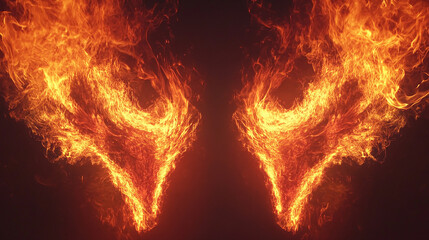 Twin flames mirroring each other perfectly