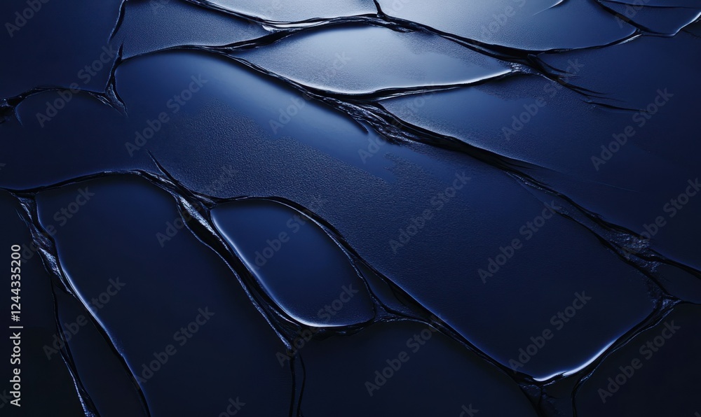 Aufkleber deep navy blue textured surface with subtle crack patterns and light reflections, creating a sense o