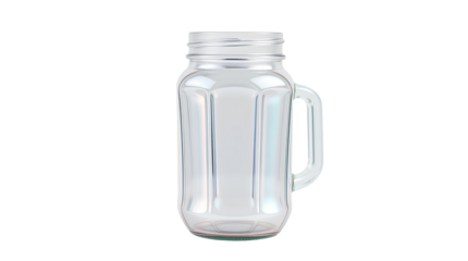 Photo of empty jar isolated on transparent background
