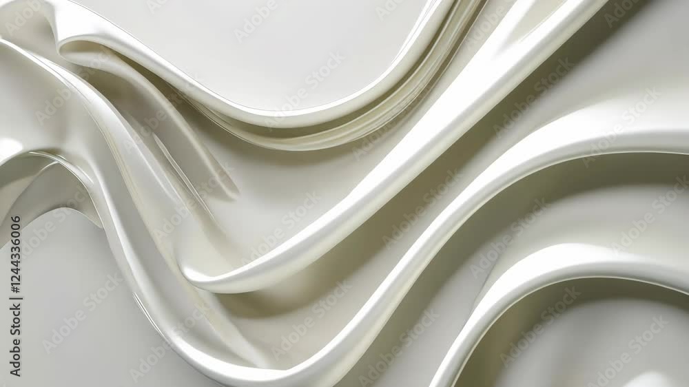 Aufkleber flowing abstract liquid waves creating soothing motion in minimalist design