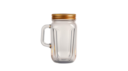 Photo of empty jar isolated on transparent background