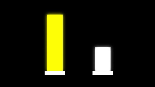 Transparent Yellow and Grey white Progress Bar &ndash; UI Indicator for Maximum & Minimum Levels