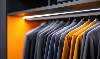 Obraz premium Innovative Closet System with Modern Design and Smart Features. Generative ai