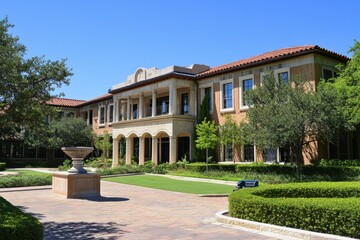 Grand estate on a sunny day