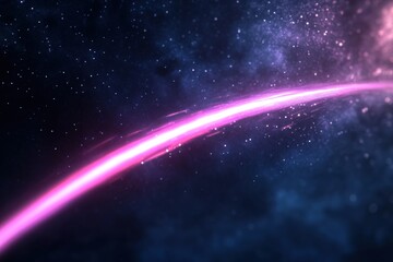 Obraz premium Minimalist meteor trails streak across a vast deep-space backdrop, creating glowing light trails that offer a natural division for clear text integration. The scene evokes a sense of cosmic wonder
