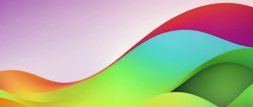 Smooth Rainbow Wave: Mesmerizing Color Transition in Abstract Motion Art
