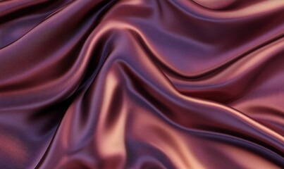 Luxurious pink satin fabric flowing gracefully, soft highlights and shadows emphasizing its rich texture