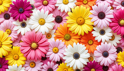 8 March Women's Day, Vibrant Colorful Daisy Flowers