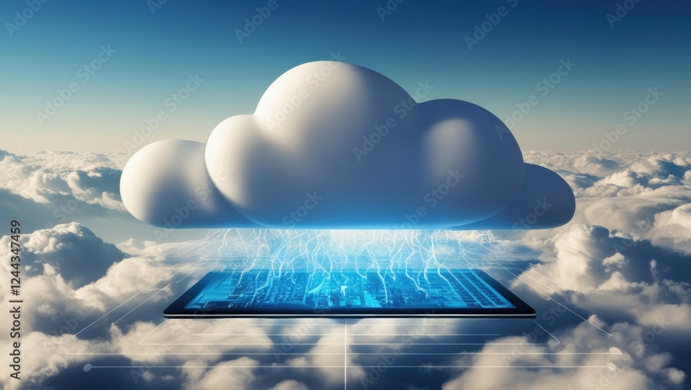 Aufkleber cloud computing and technology