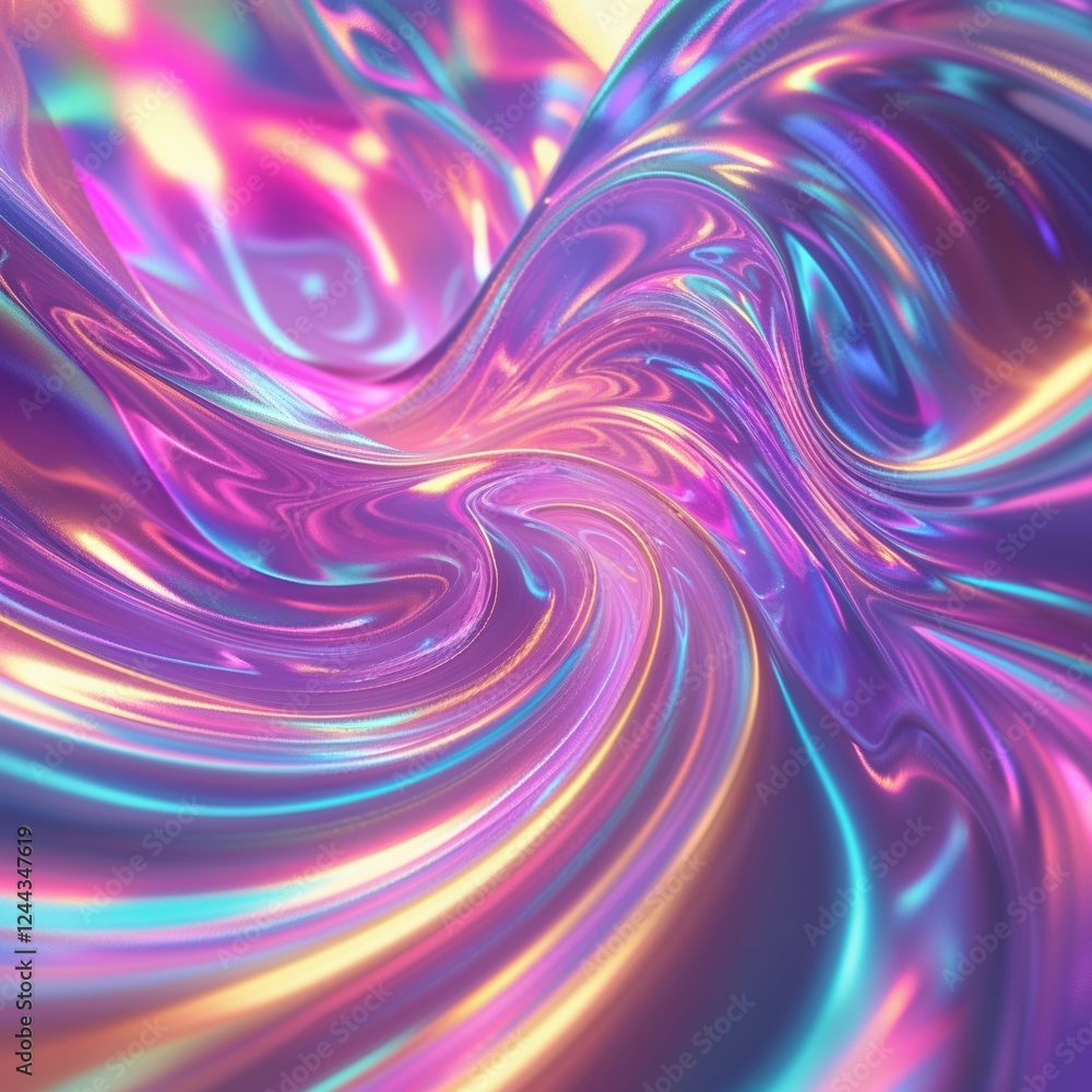 Aufkleber vibrant swirls of color create a captivating abstract visual experience in a digital artwork