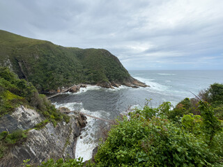 Tsitsikamma National Park, South Africa. Suspension Bridge over Storms River