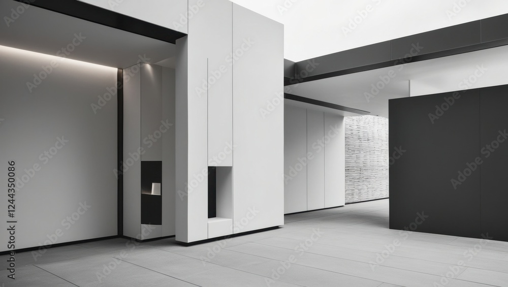 Aufkleber Modern Minimalist Architecture: A Clean and Simple Design