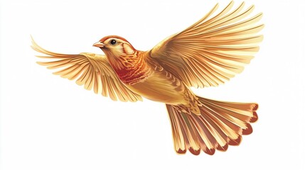 Fototapeta premium Vector Image of a Partridge Isolated on a White Background, Perfect for Nature and Wildlife Projects