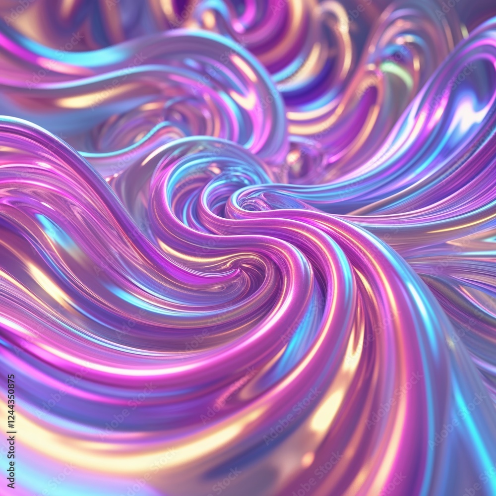 Poster colorful swirling patterns create a mesmerizing abstract design in a digital art piece