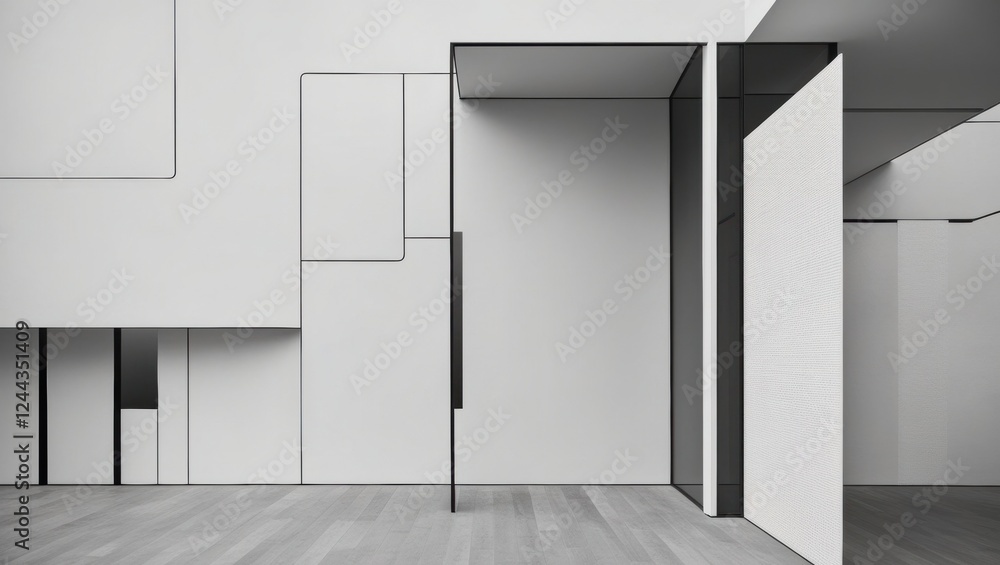Poster Minimalist Interiors: A Study in Simplicity and Elegance