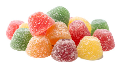Colorful Gum Drops Isolated on Transparent Background PNG