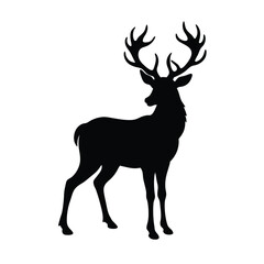 deer silhouette vector illustration