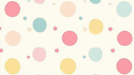 Pastel-colored polka dots form a seamless children&acirc;&euro;&trade;s design.