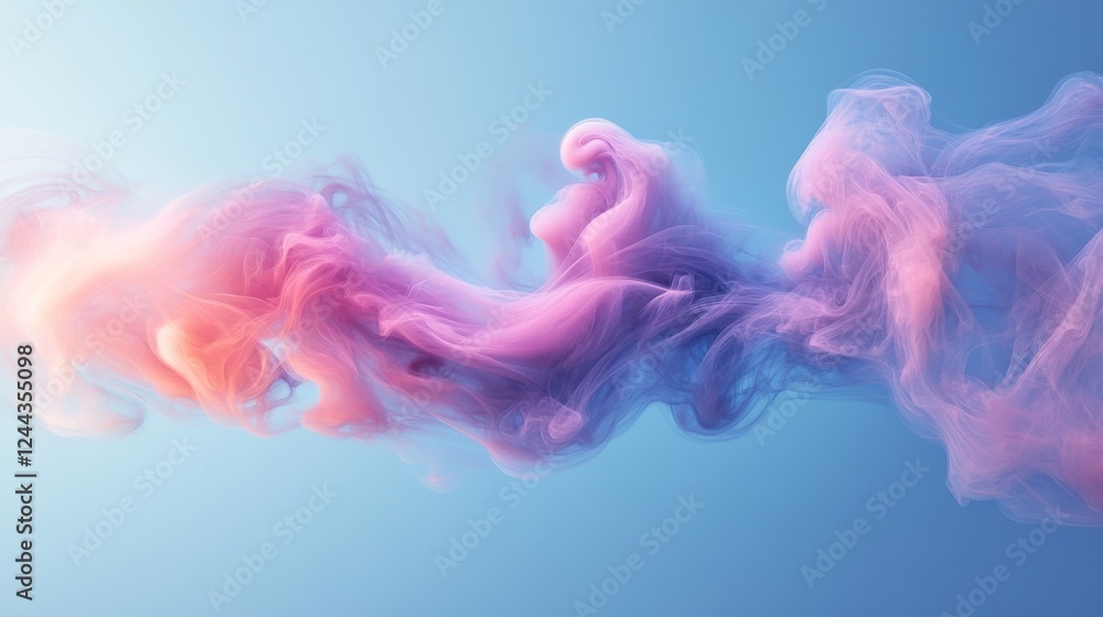 Poster soft flowing pastel clouds with ethereal gradient and tranquil artistic appeal. perfect for backgrou